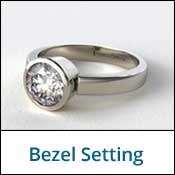 bezel set diamonds