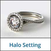 diamond halo setting