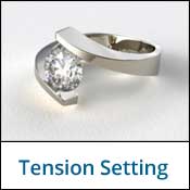 tension set diamond ring